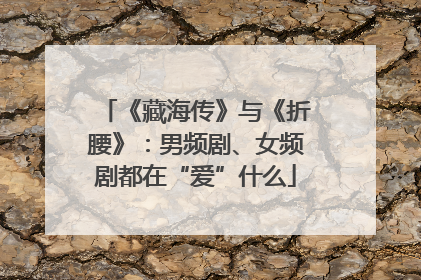 《藏海传》与《折腰》：男频剧、女频剧都在“爱”什么