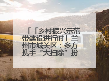 「乡村振兴示范带建设进行时」兰州市城关区：多方携手“大扫除”扮靓乡村“颜值”