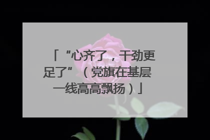 “心齐了，干劲更足了”（党旗在基层一线高高飘扬）
