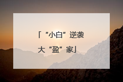 “小白”逆袭大“盈”家