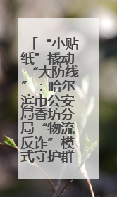 “小贴纸”撬动“大防线”：哈尔滨市公安局香坊分局“物流反诈”模式守护群众“钱袋子”