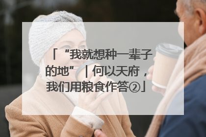 “我就想种一辈子的地”｜何以天府，我们用粮食作答②