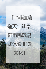 “非遗嗨翻天”让阜阳市民沉浸式体验非遗文化