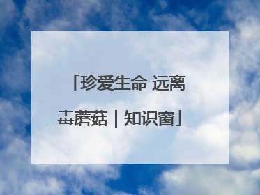 珍爱生命 远离毒蘑菇｜知识窗