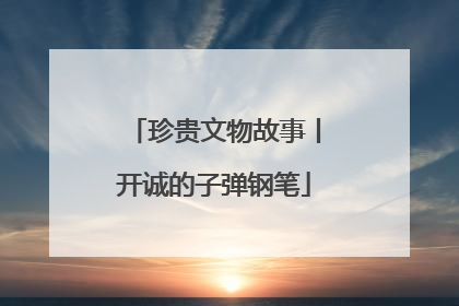 珍贵文物故事丨开诚的子弹钢笔
