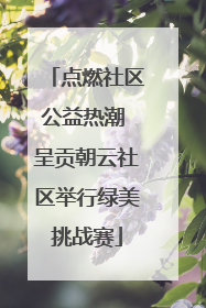 点燃社区公益热潮 呈贡朝云社区举行绿美挑战赛