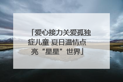 爱心接力关爱孤独症儿童 夏日温情点亮“星星”世界