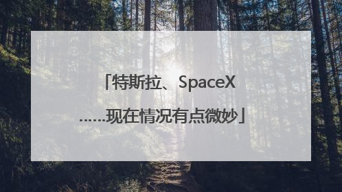 特斯拉、SpaceX……现在情况有点微妙