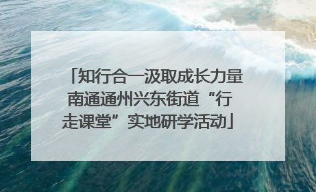 知行合一汲取成长力量 南通通州兴东街道“行走课堂”实地研学活动