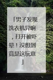 男子发现洗衣机异响，打开被吓晕！没想到竟是这玩意