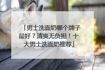 男士洗面奶哪个牌子最好？清爽无负担！十大男士洗面奶推荐