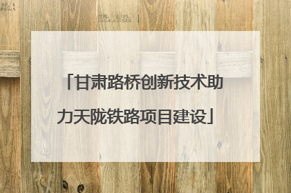 甘肃路桥创新技术助力天陇铁路项目建设