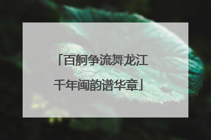 百舸争流舞龙江 千年闽韵谱华章