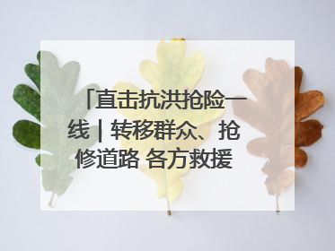 直击抗洪抢险一线｜转移群众、抢修道路 各方救援力量持续奋战