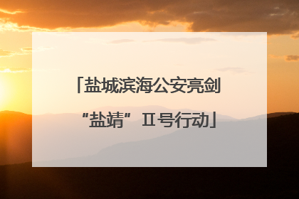 盐城滨海公安亮剑“盐靖”Ⅱ号行动
