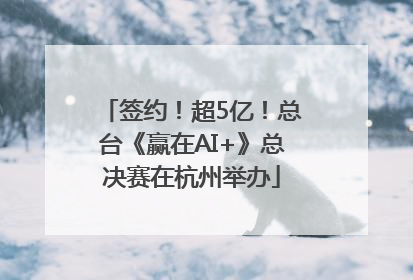 签约！超5亿！总台《赢在AI+》总决赛在杭州举办
