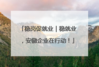 稳岗促就业｜稳就业，安徽企业在行动！