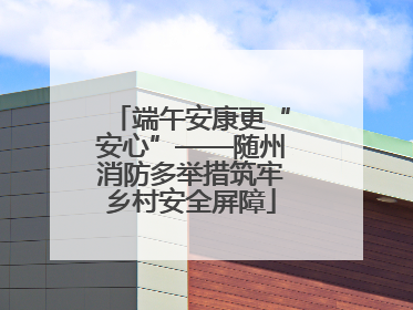 端午安康更“安心”——随州消防多举措筑牢乡村安全屏障