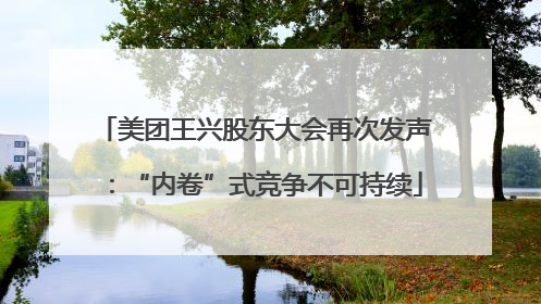 美团王兴股东大会再次发声：“内卷”式竞争不可持续