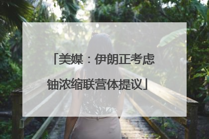 美媒：伊朗正考虑铀浓缩联营体提议