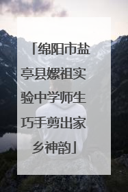 绵阳市盐亭县嫘祖实验中学师生巧手剪出家乡神韵