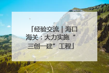 经验交流｜海口海关：大力实施“三创一建”工程