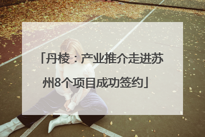 丹棱：产业推介走进苏州8个项目成功签约