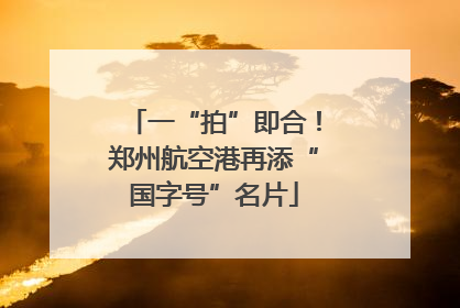 一“拍”即合！郑州航空港再添“国字号”名片