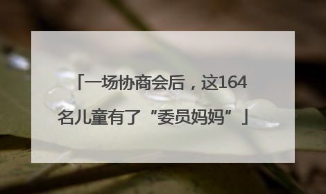 一场协商会后，这164名儿童有了“委员妈妈”