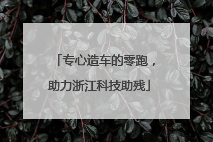 专心造车的零跑，助力浙江科技助残