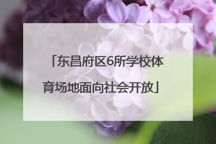 东昌府区6所学校体育场地面向社会开放
