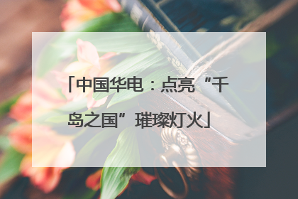 中国华电：点亮“千岛之国”璀璨灯火