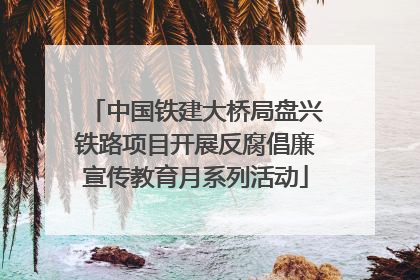 中国铁建大桥局盘兴铁路项目开展反腐倡廉宣传教育月系列活动