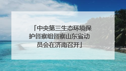 中央第三生态环境保护督察组督察山东省动员会在济南召开