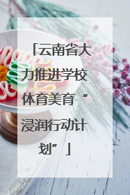 云南省大力推进学校体育美育“浸润行动计划”