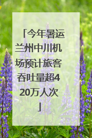 今年暑运兰州中川机场预计旅客吞吐量超420万人次