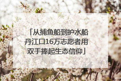 从捕鱼船到护水船 丹江口16万志愿者用双手捧起生态信仰