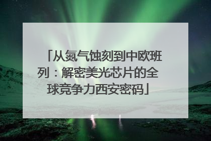 从氮气蚀刻到中欧班列：解密美光芯片的全球竞争力西安密码