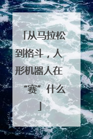 从马拉松到格斗，人形机器人在“赛”什么
