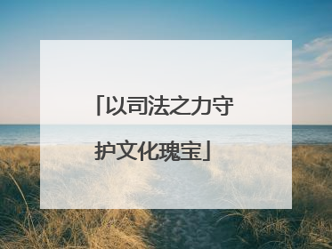 以司法之力守护文化瑰宝