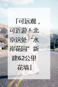 可远观，可近游！北京这处“水岸花园”新建62公里花墙