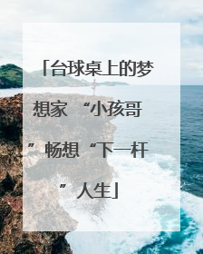 台球桌上的梦想家 “小孩哥”畅想“下一杆”人生