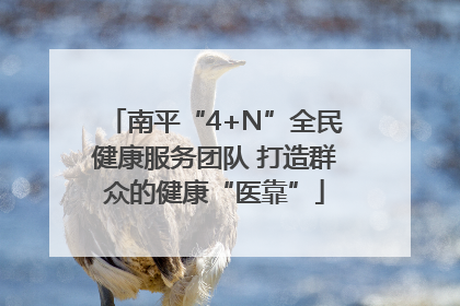 南平“4+N”全民健康服务团队 打造群众的健康“医靠”