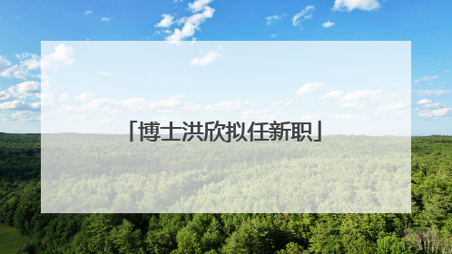 博士洪欣拟任新职