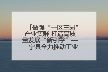 做强“一区三园”产业集群 打造高质量发展“新引擎”——宁县全力推动工业经济提质增效
