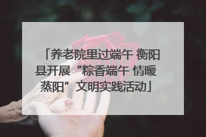 养老院里过端午 衡阳县开展“粽香端午 情暖蒸阳”文明实践活动