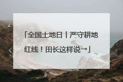 全国土地日丨严守耕地红线！田长这样说→