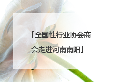 全国性行业协会商会走进河南南阳