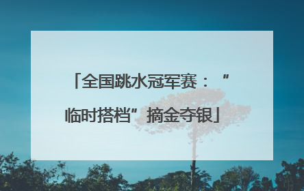 全国跳水冠军赛：“临时搭档”摘金夺银
