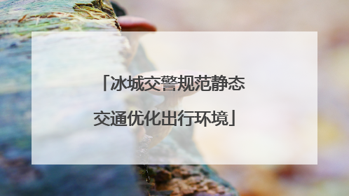 冰城交警规范静态交通优化出行环境